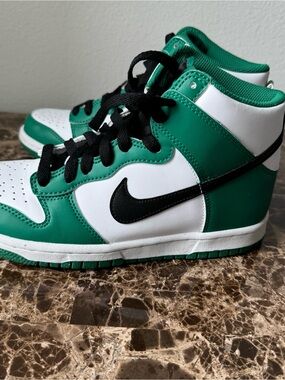 Nike Kids' Green & White High-Top Sneakers